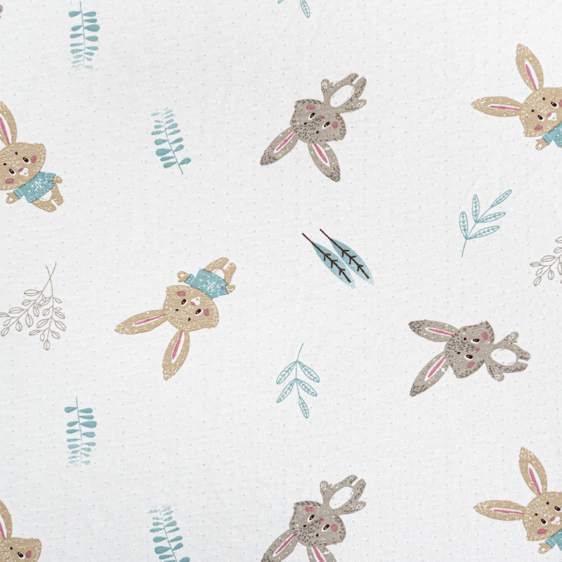 Picture of Cool Bamboo Fiber Fabric Jacquard Idea Fabric Cartoon Printed Baby Sweatshirt Short Sleeve Anti-mosquito Pants T-shirt Fabric