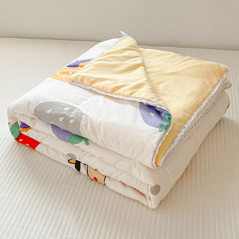 Picture of Class A Maternal and Infant Grade Summer Quilt Lace Summer Cool Quilt Summer Air-conditioning Quilt Double Washed Cotton Quilt Core Children's Thin Quilt Ins