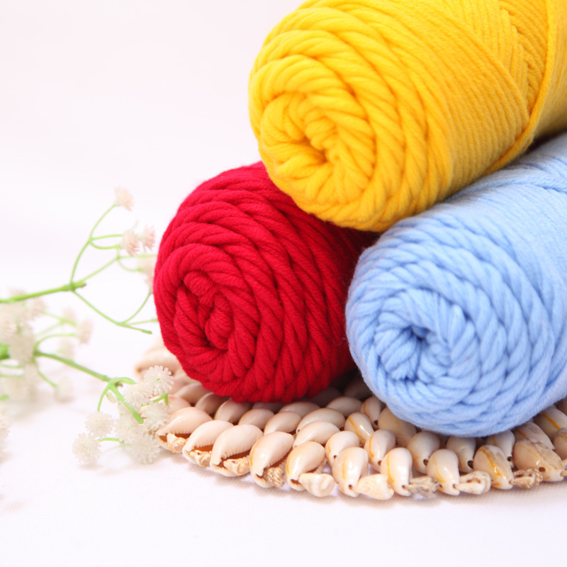 Picture of 8 strands of lover cotton wool scarf thread milk cotton baby thread stick needle thread thick thread stamp embroidery thread 8 strands of acrylic