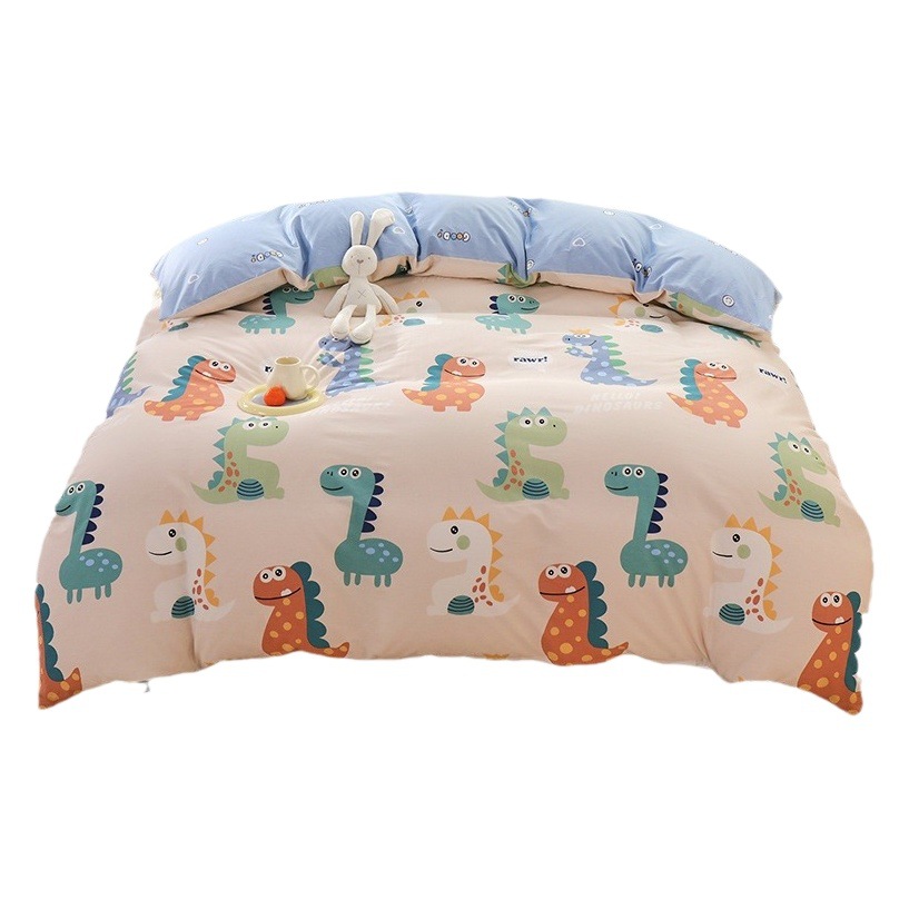 New 100% cotton quilt cover single piece cotton quilt cover student dormitory cartoon single double single quilt cover bedspread wholesale