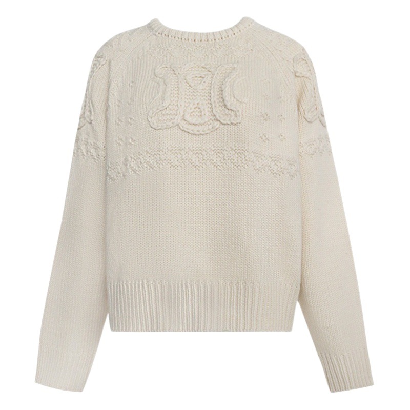 Autumn and Winter Three-dimensional Crochet Sweater Top New High-end Sense Age-reducing Loose Pullover Design Sense Sweater Coat for Women