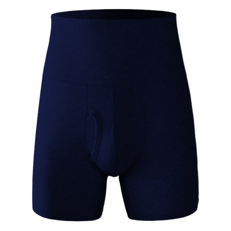 Men's underwear men's cotton high waist belly contracting plus size lengthened extra large anti-wear leg extra fat warm sports boxers head
