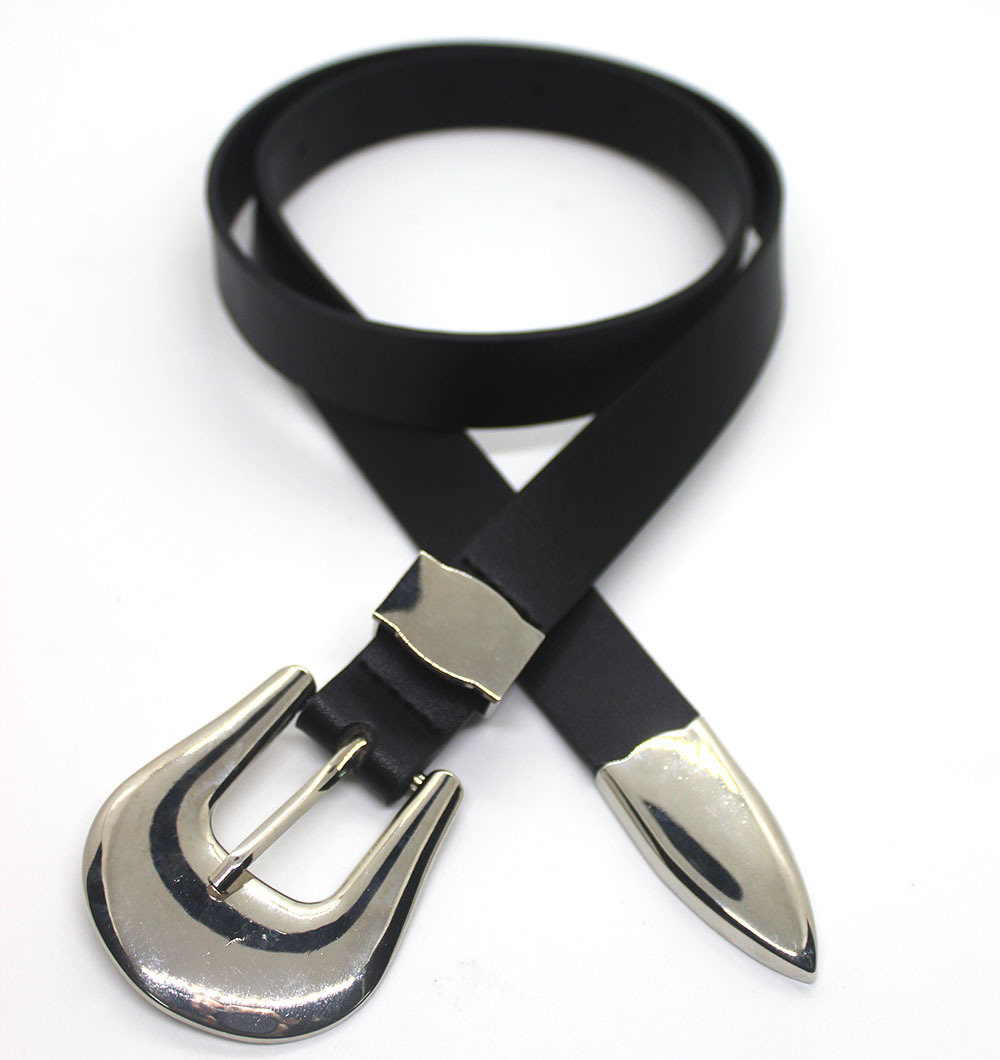 New Women's Belt Fashion Light Plate Mirror Thin Belt Simple All-match Pin Buckle Distinctive Belt Jeans Belt