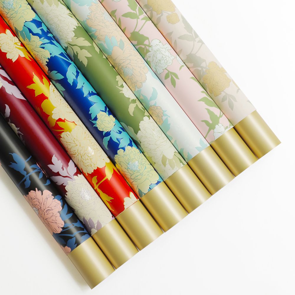 National color peony retro feather Yin paper bouquet wrapping paper flower material handmade DIY materials thickened florist florist