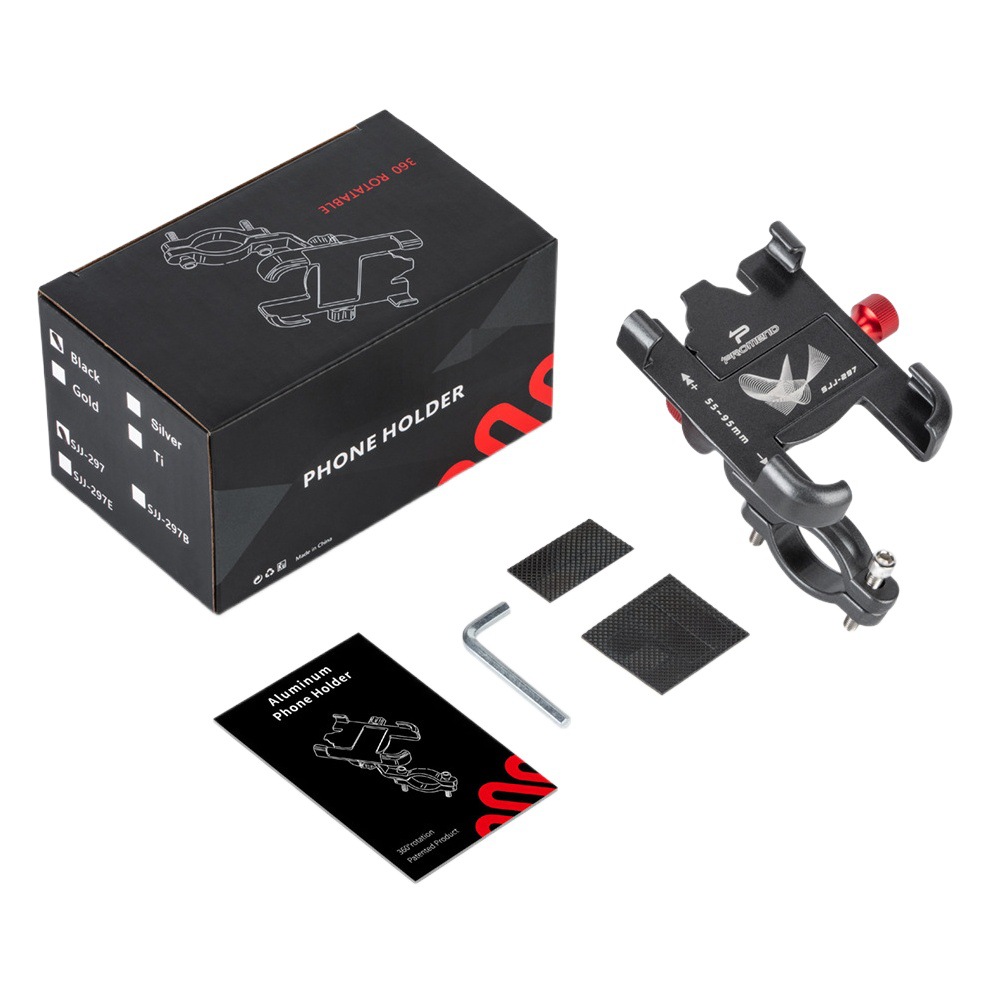 PROMEND electric bicycle mobile phone navigation bracket aluminum alloy strong locking four-claw rotating mobile phone holder