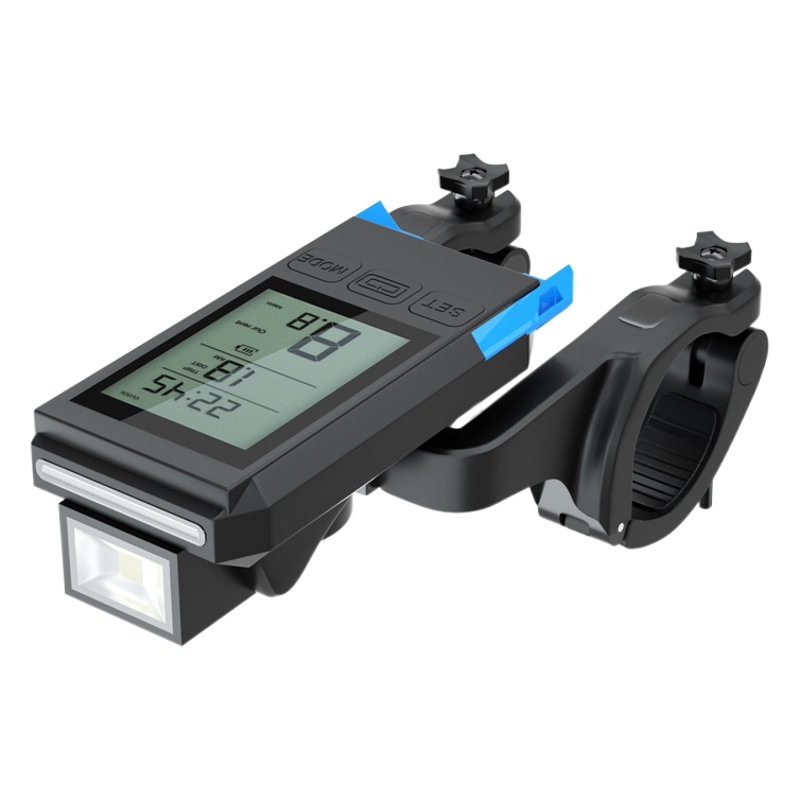 Bicycle Light, Bright Flashlight, Cycling Speedometer, Headlight, Rainproof Charging Horn, Mountain Bike Night Riding Equipment