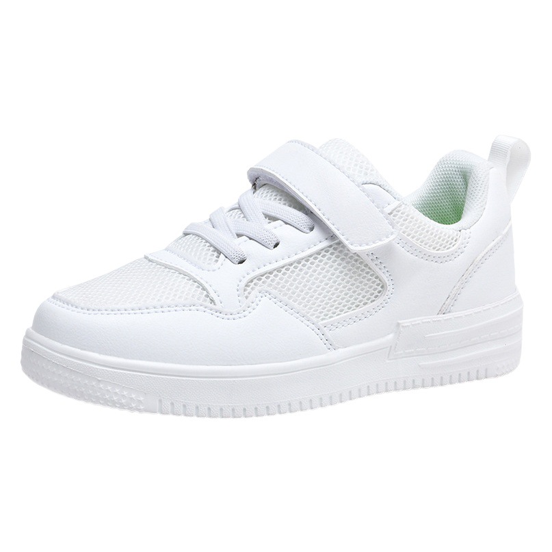 School designated small white shoes wholesale children's board shoes mesh breathable light sneaker sports boys and girls shoes