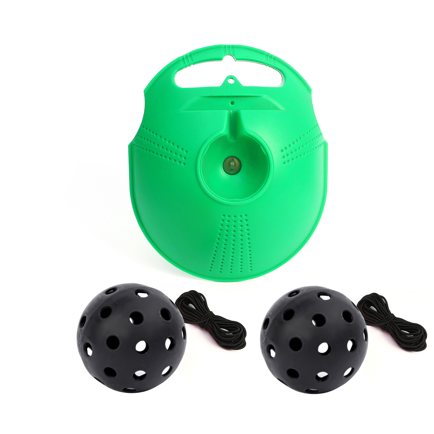 Picture of Pick ball trainer training base 40 holes high elastic plastic hole ball beginners practice Pickleball