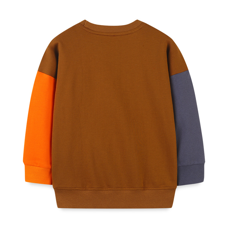 Picture of European and American style children's sweater autumn new round neck cartoon boy's long sleeve sweater shirt children's embroidered top