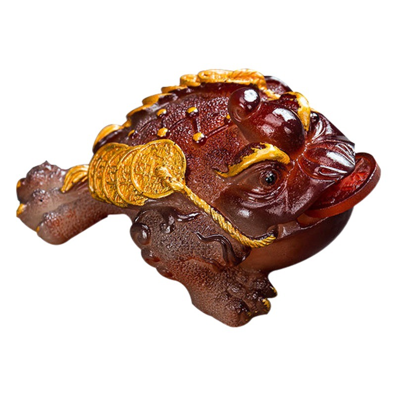 Golden Toad Color-changing Tea Pet Ornaments Boutique Tea Tray Tea Table Tea Set Accessories Jewelry Money-making Golden Toad Tea Play