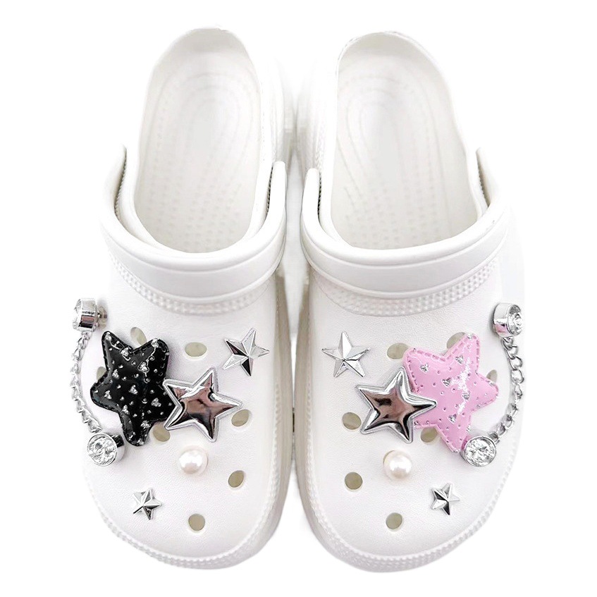 Little red book with hole shoes shoes flower Cross accessories star chain DIY shoe buckle removable accessories manufacturers batch
