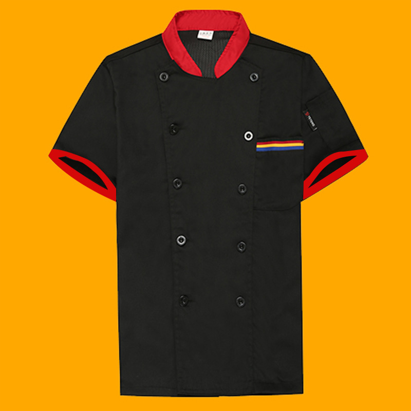 Picture of Restaurant Canteen Kitchen Clothing, Hotel Chef Work Clothes, Summer Clothing, Hotel Short-Sleeved Chef Clothes, Custom Made