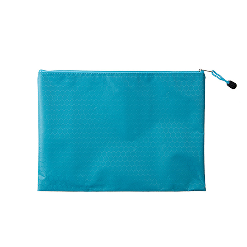 Picture of Oxford cloth football pattern zipper bag waterproof material file bag student tutorial bag a4 file bag printable logo