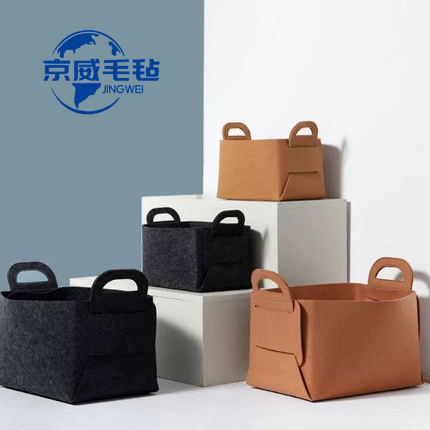 Wholesale Felt Storage Basket Storage Basket Portable Organizer Storage Sundries Storage Box Folding Felt Storage Box