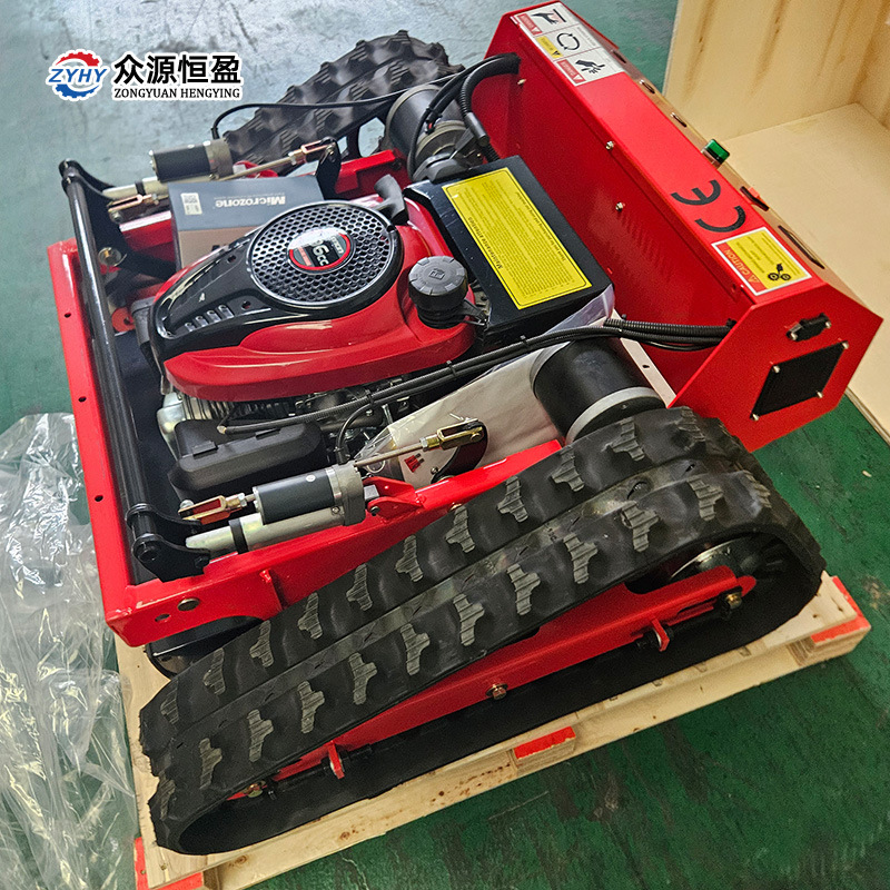 Zhongyuan Greenhouse Lawn Courtyard Grass Trimmer, Tracked Remote-Controlled Lawn Mower, Self-Propelled Lawn Mower