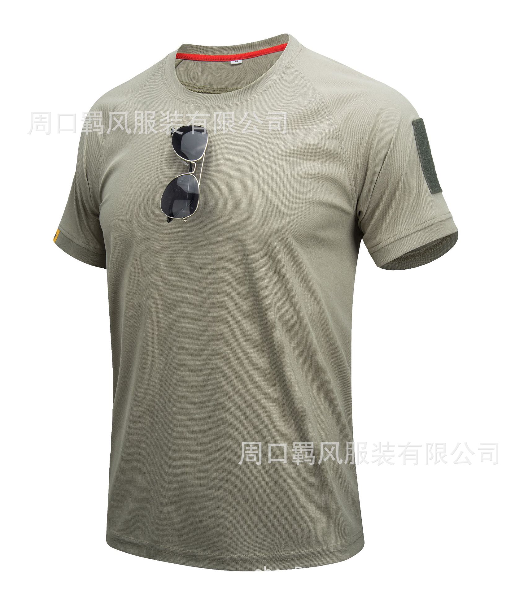 Picture of Jifeng Round Neck Quick-Drying Short-Sleeved Men's Summer Tactical Outdoor Quick-Drying Clothing with Flap Pocket Pantss Quick-Drying Sportswear T-Shirt