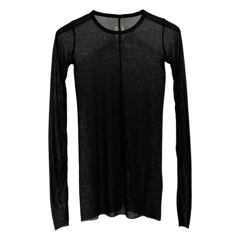 Subhuman Women's Model丨Dark European and American Bottoming Thin Material Comfortable and Close-Fitting Women's Knitted Early Autumn Long-Sleeved Top
