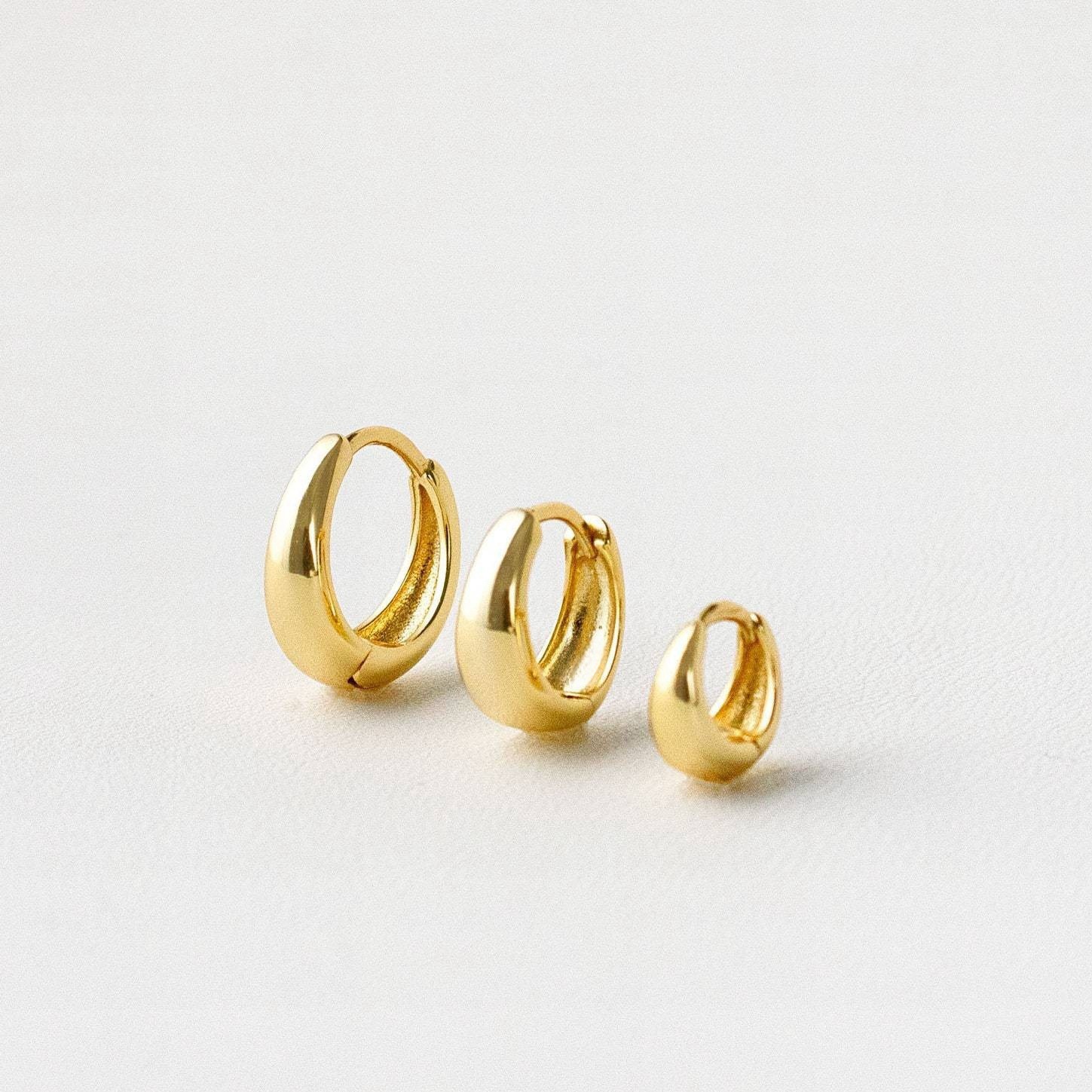 Picture of Amazon Hot Sale INS Minimalist Round Wide Face Ear Buckle Ear Ring European and American Geometric Small Gone Earrings Earrings
