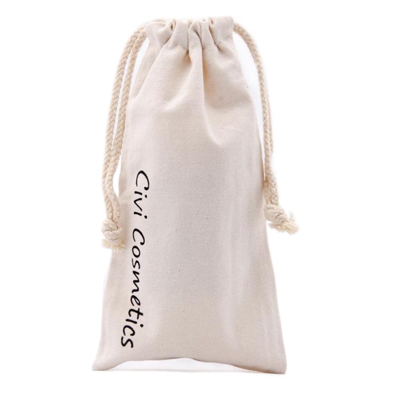 Wholesale Blank Ready-Made Eco-Friendly Canvas Drawstring Bags Custom White Drawstring Cotton Bags Drawstring Packaging Storage Bags