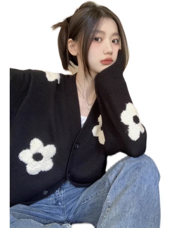 Picture of Spring and Autumn 2024 New European women's clothing loose outer wear knitted cardigan European Station coat women's sweater