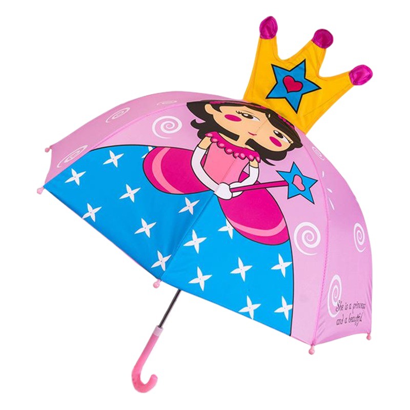 Children's Umbrella Female Children's Baby Umbrella Children's Umbrella Printed Long Handle Small Children's Umbrella Printed logo Princess Umbrella Kindergarten