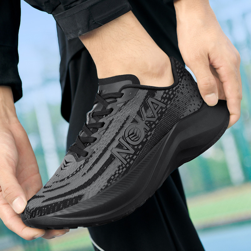 Fashion Thick Bottom Couple's Ultra-light Racing Non-slip Running Sports Casual Shoes Soft Bottom Air Cushion Comfortable Shock Absorbing Trendy Shoes