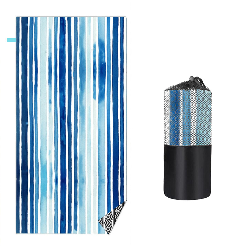 Picture of New Cross-Border Amazon European and American Double-Sided Velvet Quick-Drying Bath Towel Customizable Printed Towel Beach Swimming Beach Towel