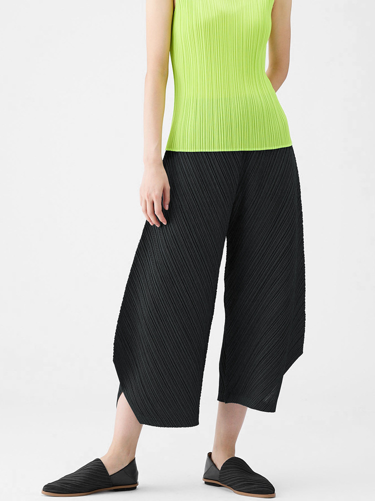 Japan Miyake Casual Pants Spring and Summer New Counter Quality Loose Large Size Personalized Special-Shaped Pants Nine-Point Harem Pants