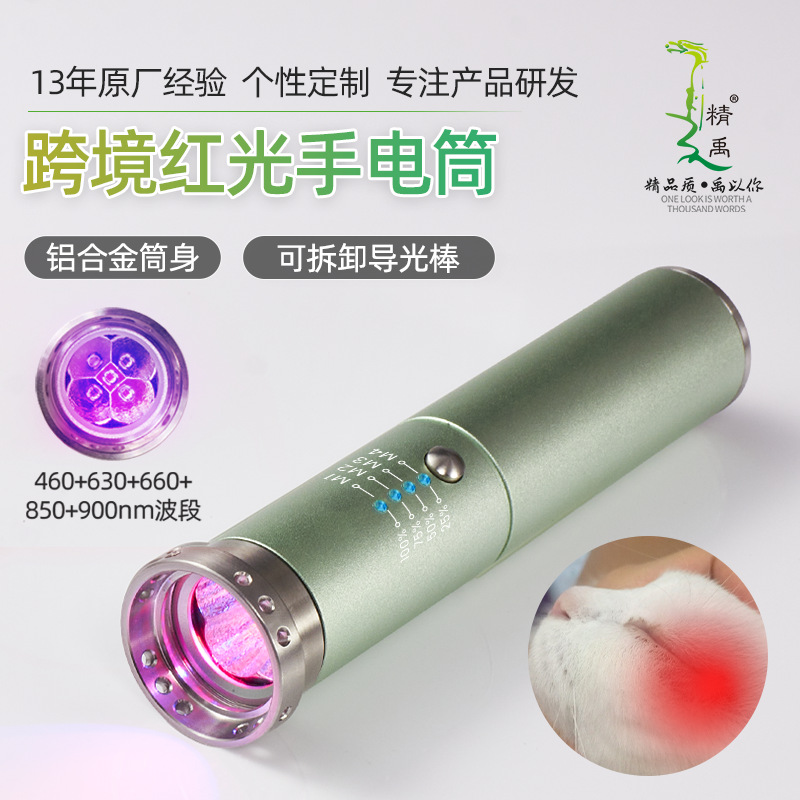 Red light infrared flashlight nose and ear canal oral soothing auxiliary instrument cross-border new home LED red light