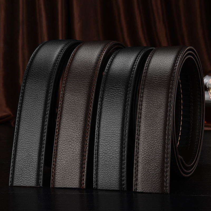 New Business Men's Automatic Buckle Belt, Fashionable and Casual Pure Cowhide Trouser Belt, Cow Belt Strip Manufacturer Wholesale