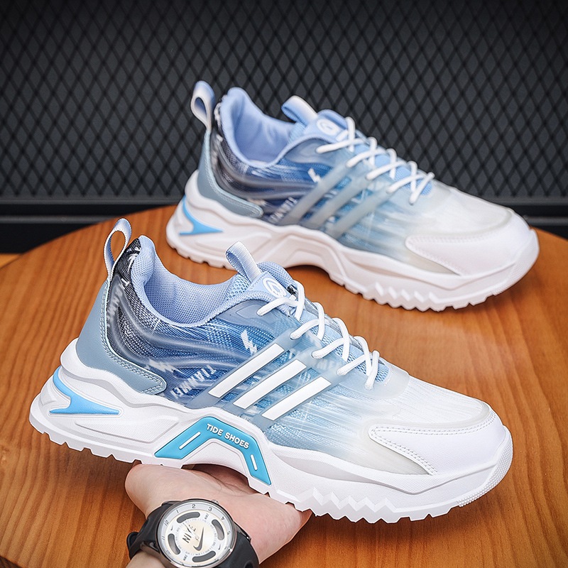 Summer new Korean style fashionable mesh shoes sneaker flying woven shoes cross-border plus size casual running student shoes