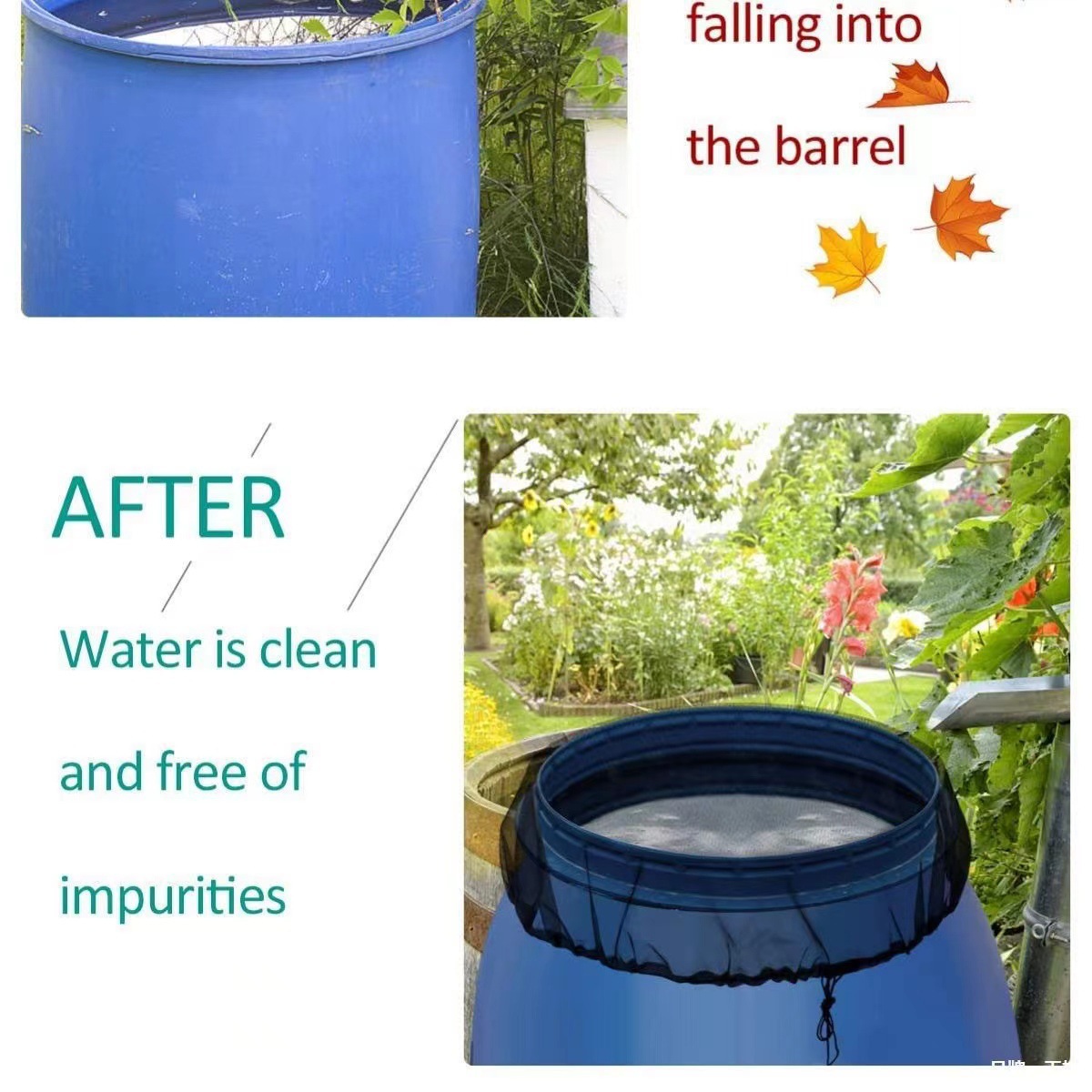 Picture of Outdoor Garden Bucket Leaf Net Cover Bucket Anti-Mosquito Net Cover Screen Protective Cover Filter Protective Net Wholesale
