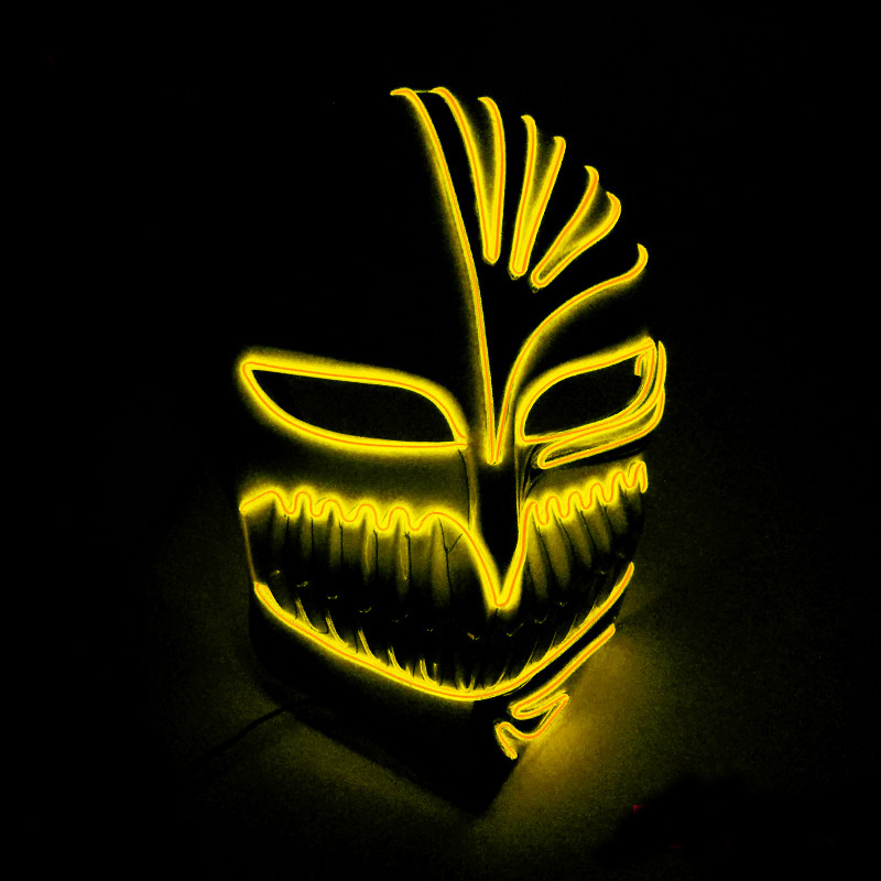 Picture of Halloween Masquerade Luminous Mask Bar Party Death Cold Light Mask El Cold Light Luminous Mask