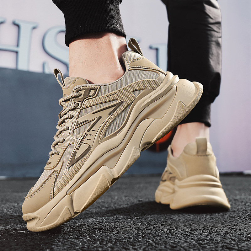 2024 New Autumn Cross-border Men's Shoes Casual All-match Thick-soled Mecha Torre Shoes Men's Leather Running sneaker
