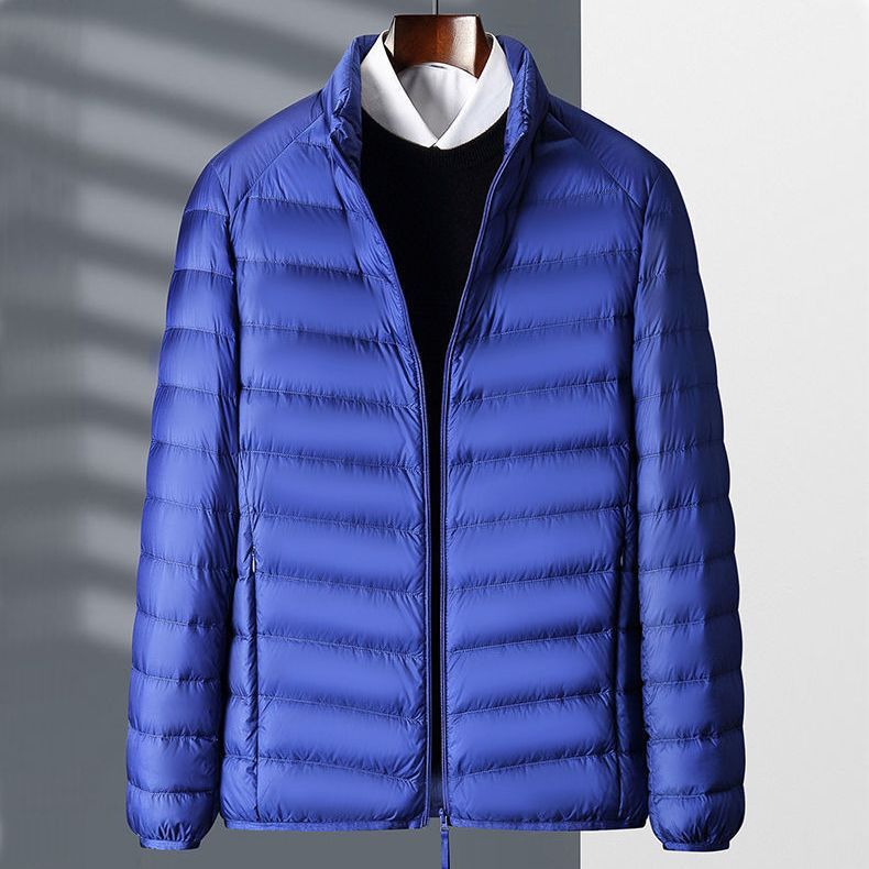 Picture of Brand Handled Light Down Cotton-padded Jacket Men's Short Casual Collar Middle-aged and Elderly Warm Cotton-padded Jacket Winter