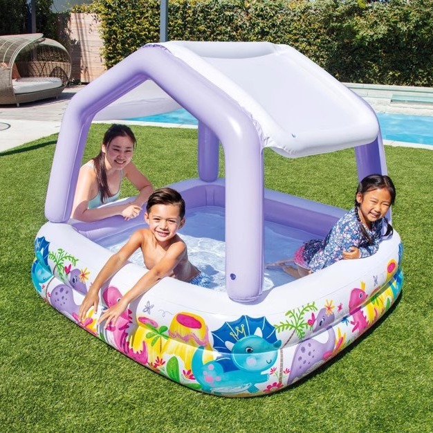 INTEX children's sunshade inflatable swimming pool home baby bathing paddling pool ocean ball pool sand pool 57470