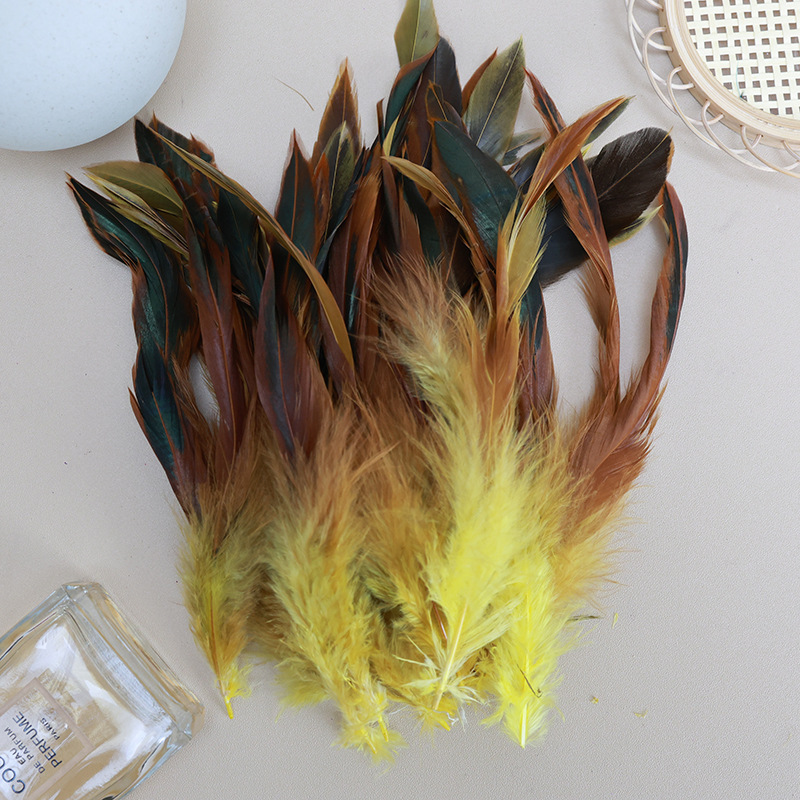 Picture of in stock 50 6-8 inch natural purple swimming feather chicken feather diy handmade accessories shooting props clothing accessories