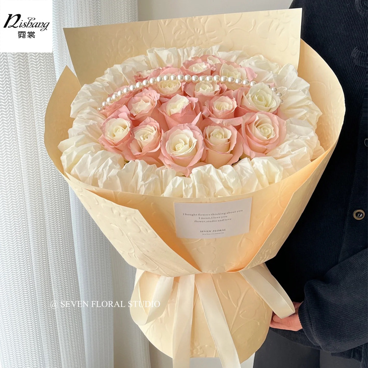 Rose relief texture wrapping paper three-dimensional embossed paper art paper bouquet gift handmade materials flower wrapping paper