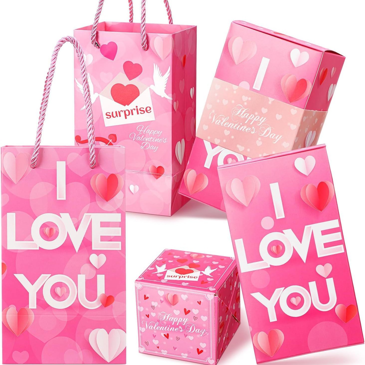 Cross-Border Surprise Pop-Up Box Birthday Creative Gift Box Bouncing Red Envelope Gift Box Valentine's Day