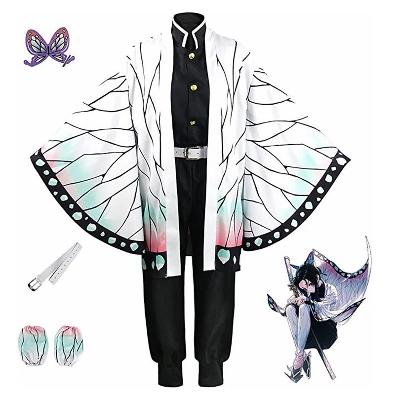 Picture of Cross-Border Large Size Demon Slayer Halloween Costume Cloak Tanjirou Hashibira Cosplay Outfit Set