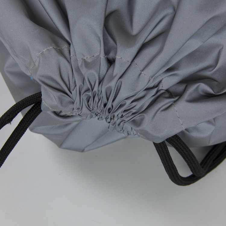 Picture of Reflective Cloth Drawstring Bag Reflective Strip Polyester Bundle Pocket Marathon Simple Backpack Printed Sample Printable