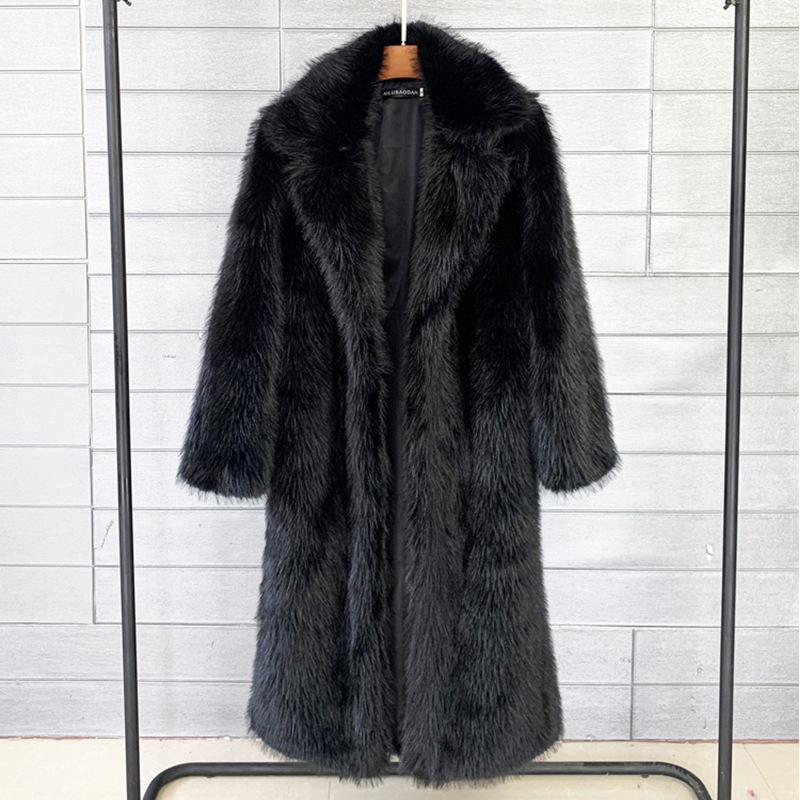 Picture of European and American Women's Long Toca Faux Fur Suit for Autumn and Winter Collar Coat Artificial Fur Faux Fur Coat