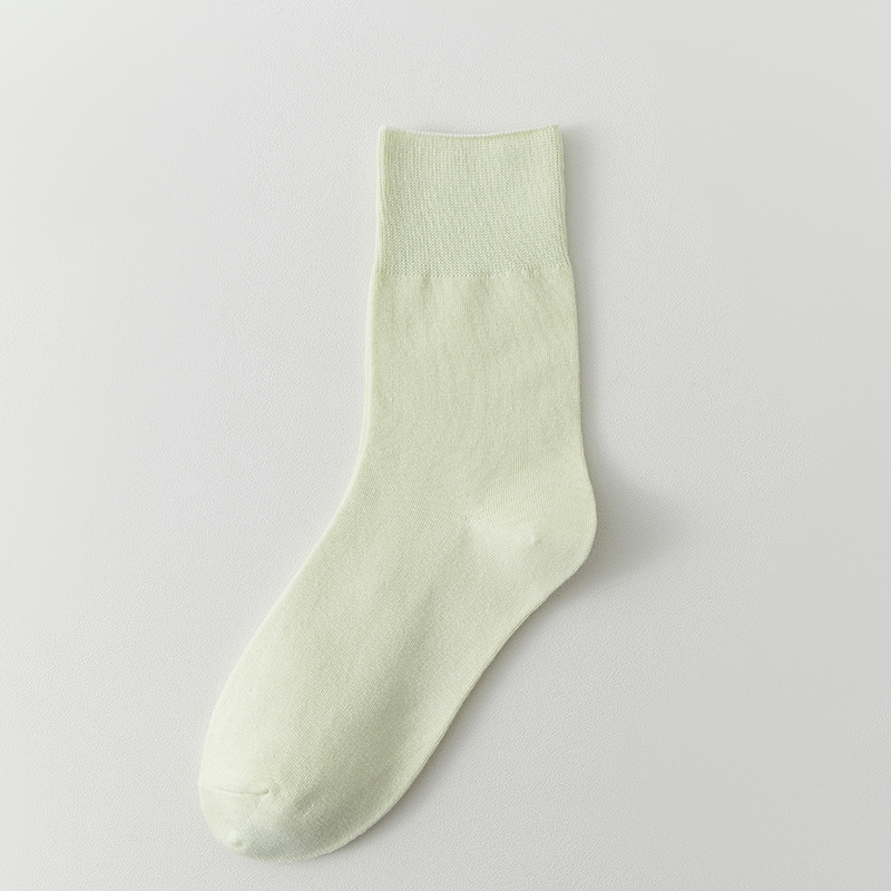 Picture of Mid-Calf Socks for Women, Spring and Autumn Solid Color Slouch Socks, Versatile Maternity Socks, Casual Long Socks, Zhuji Socks Wholesale