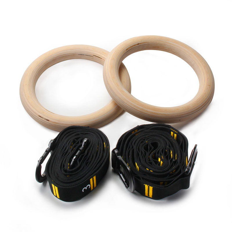 Picture of Indoor gymnastics fitness pull-up rings Sports rings Birch rings set home sports rings