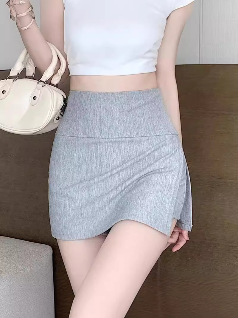 Side Split Yoga Culottes Women's Summer 2025 New Anti-running Light Slimming Hip Skirt A- line Sports Skirt