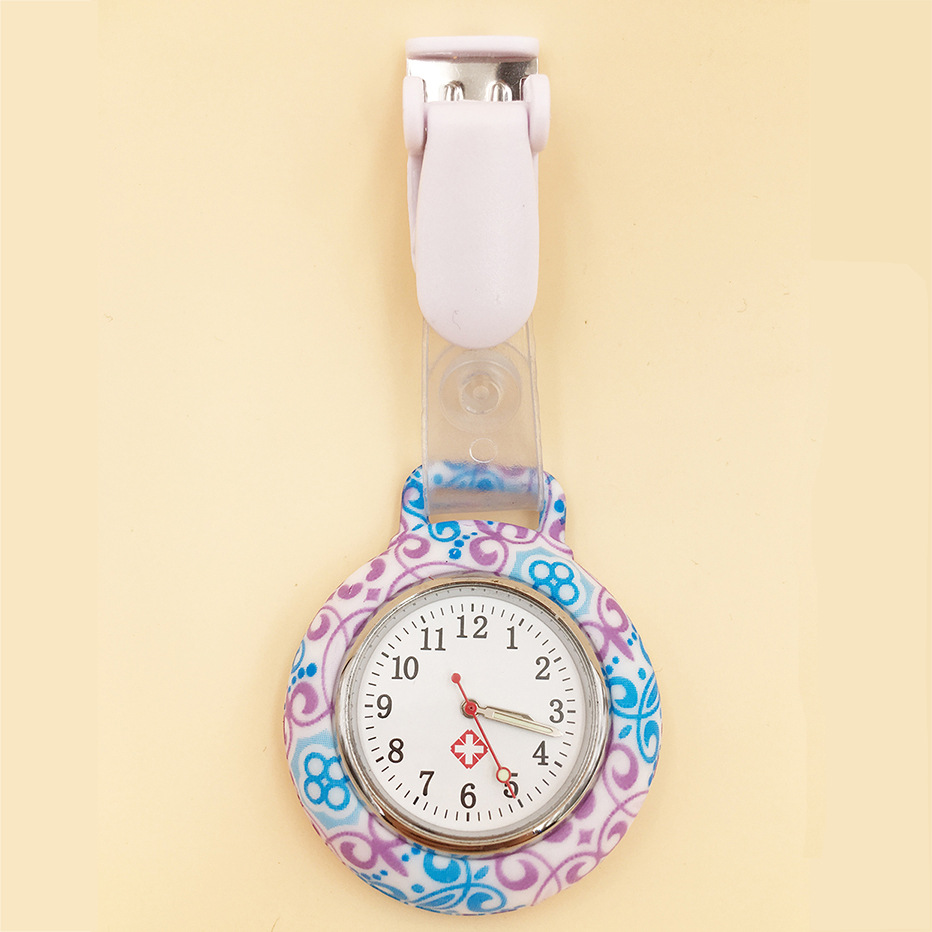 Cross-Border Hot-Selling Printed Nurse Watch, Silicone Case Hanging Watch, Quartz Hanging Watch for Student Exams Wholesale