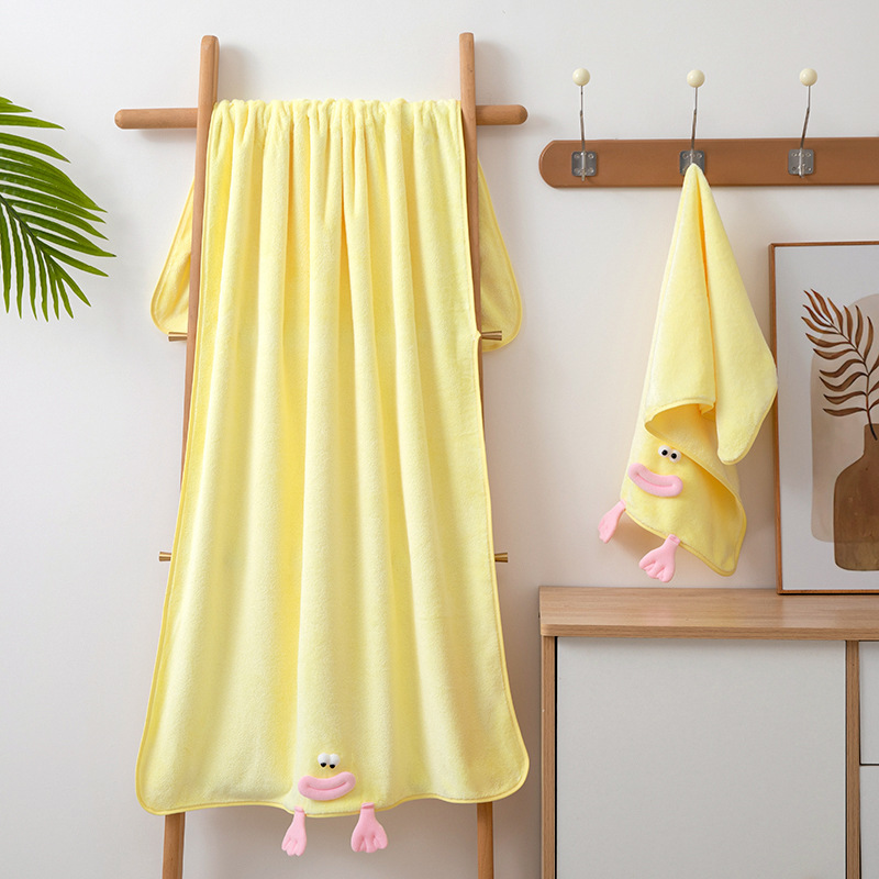 Picture of Spot Wholesale Cartoon Animal Coral Velvet Towel Soft and Absorbent Household Face Towel Bathing Face Wash Mother Towel Set