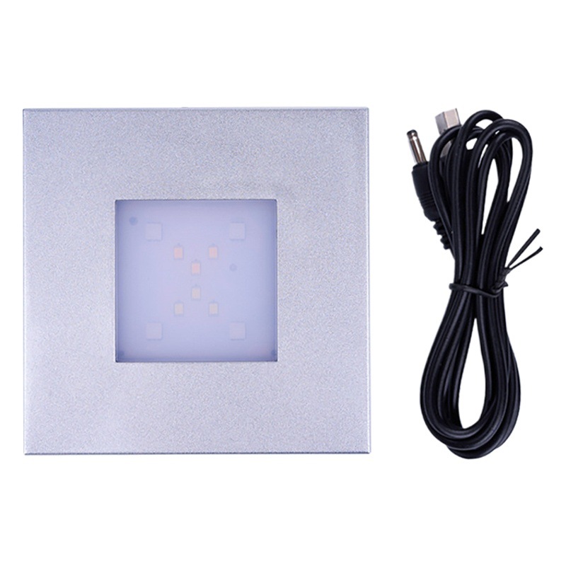 Abs Square 11*11 Led Crystal Lamp Base Multi-Mode Lighting Warm White Craft Light-Emitting Base Colorful Lighting
