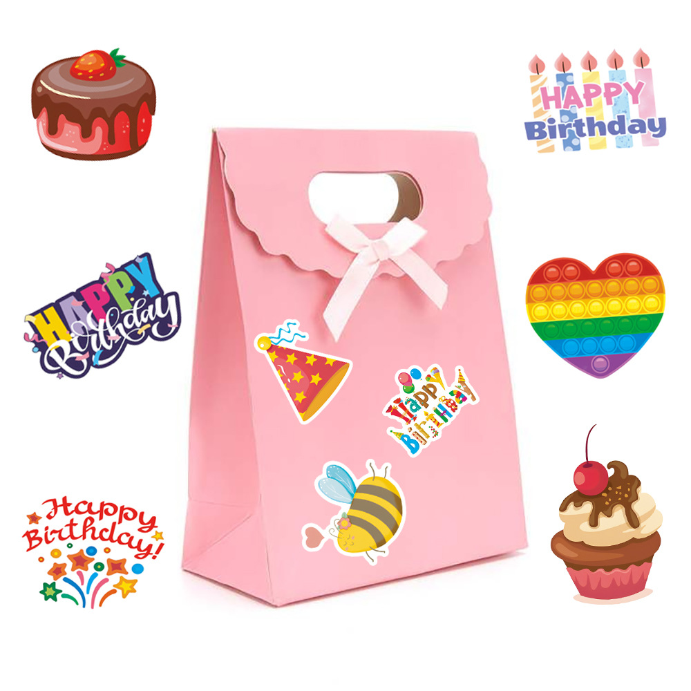 Picture of 50 birthday wishes graffiti stickers helmet DIY waterproof stickers Amazon water cup waterproof stickers