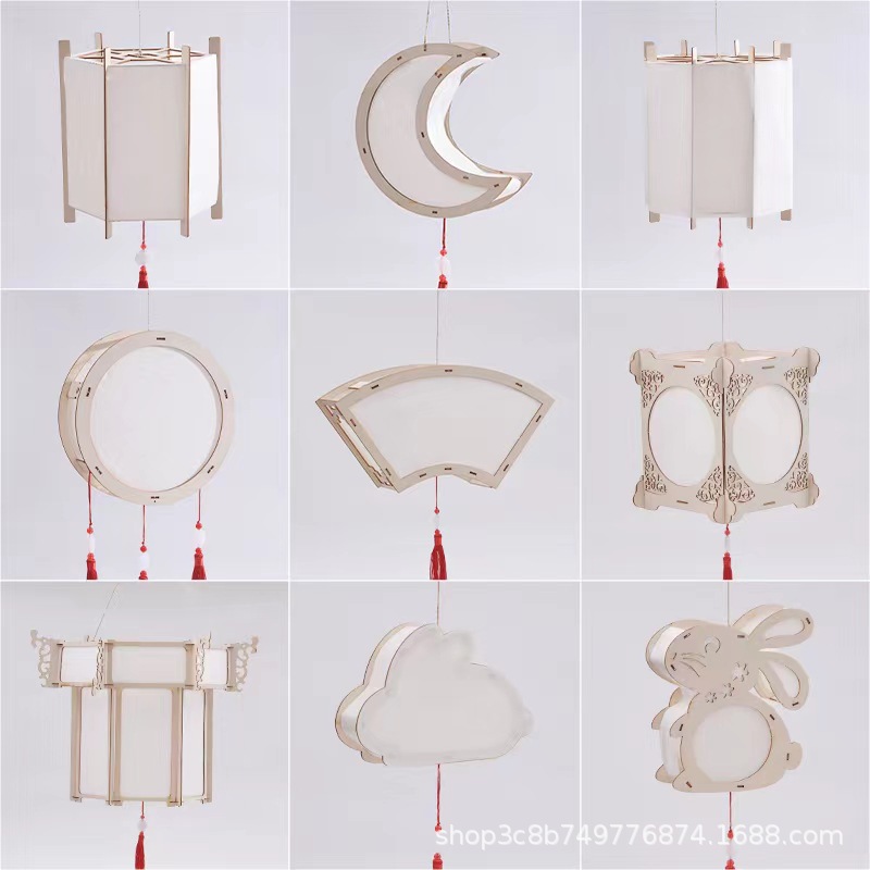 New Year lantern festival creative portable lantern diy material package children hand painted handmade homemade lantern ancient style hanfu